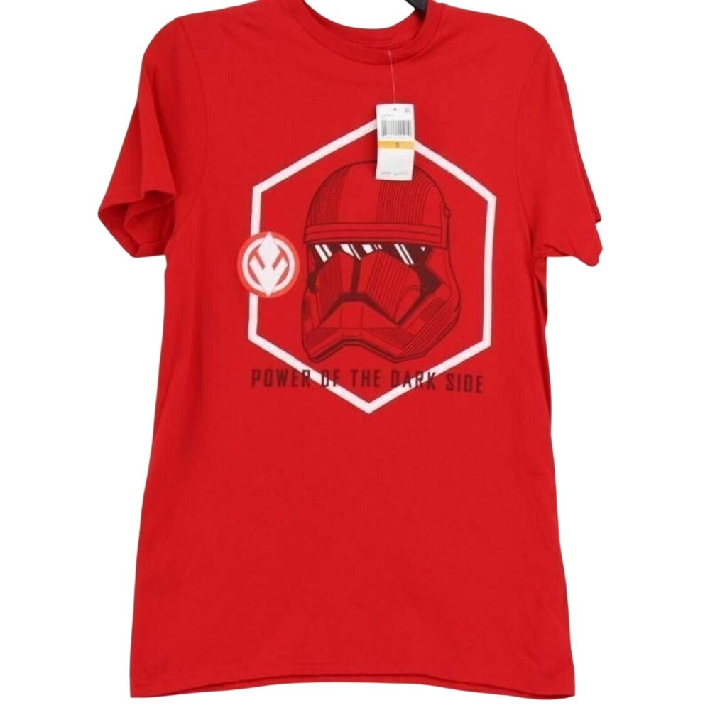 Star Wars Power of The Dark Side Graphic Tee Red T-Shirt Medium